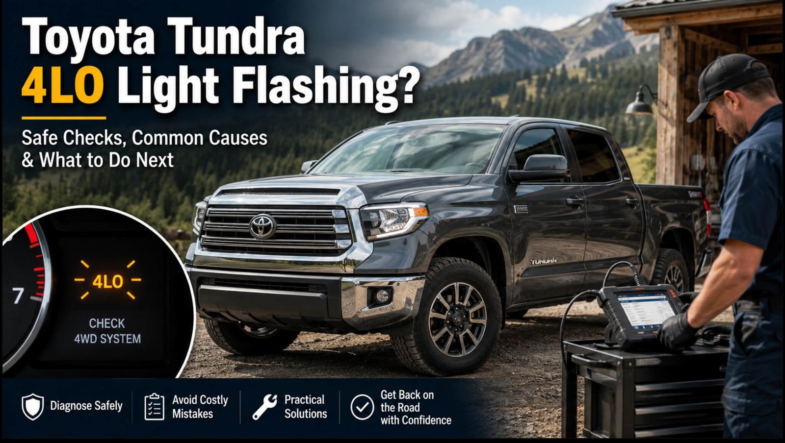 Flashing 4LO Light on Toyota Tundra