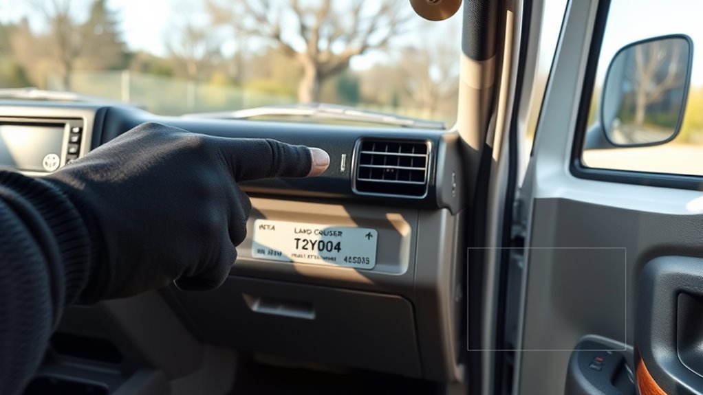 Accurate Toyota Land Cruiser VIN ensures parts compatibility and correct vehicle records