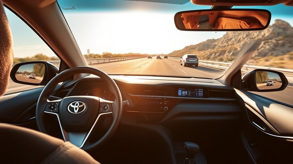 Radar Cruise Control in Toyota Camry: 2026 Use Guide 2 Toyota Camry Dynamic Radar Cruise Control helping maintain distance from a vehicle ahead