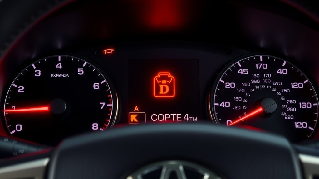 Toyota Tacoma brake system warning light requiring immediate attention