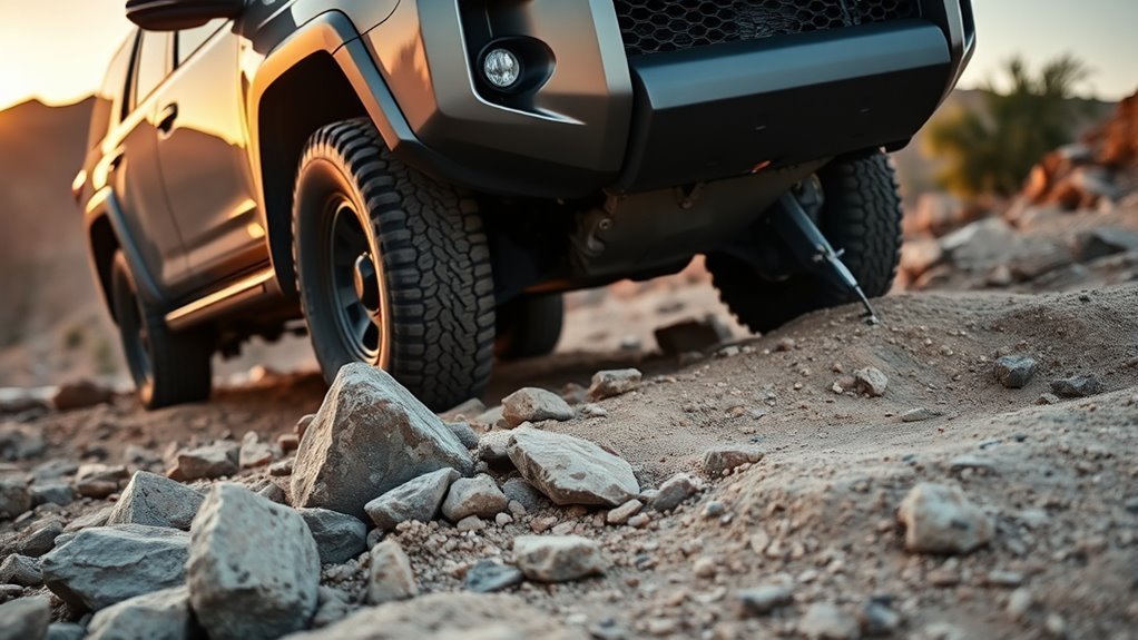 4Runner front air dam and bumper approach angle comparison