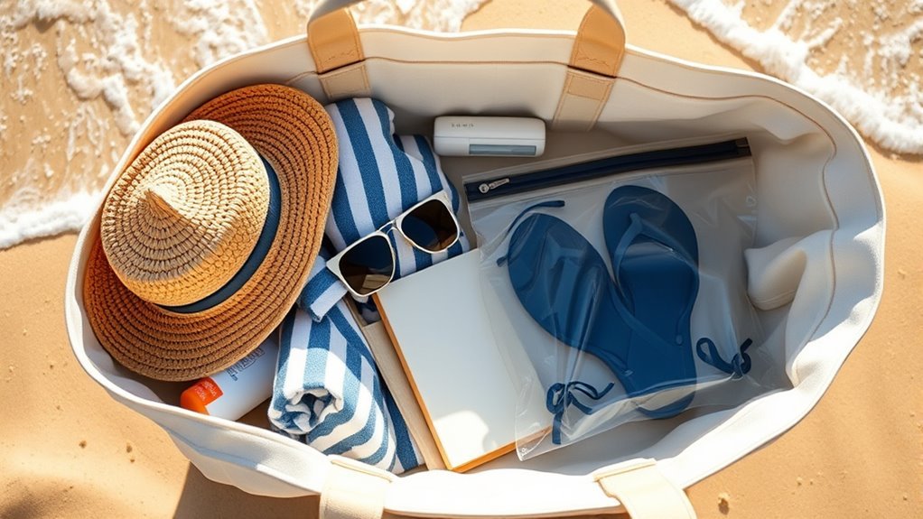 beach tote packing tips