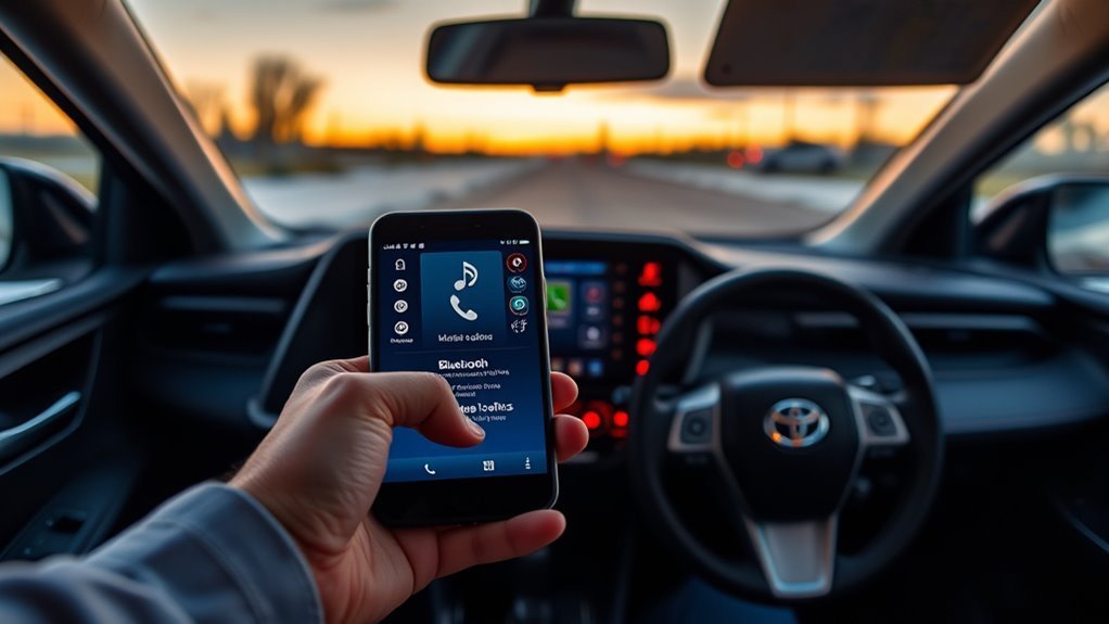 Toyota RAV4 Bluetooth modes for calls audio contacts and messages