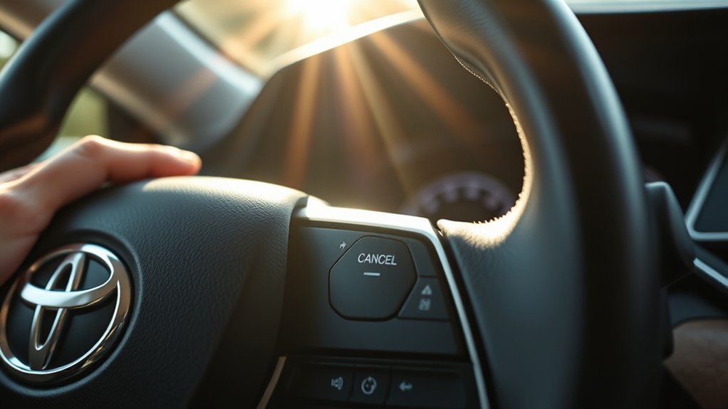Radar Cruise Control in Toyota Camry: 2026 Use Guide 3 Toyota Camry steering wheel controls for canceling and resuming radar cruise control