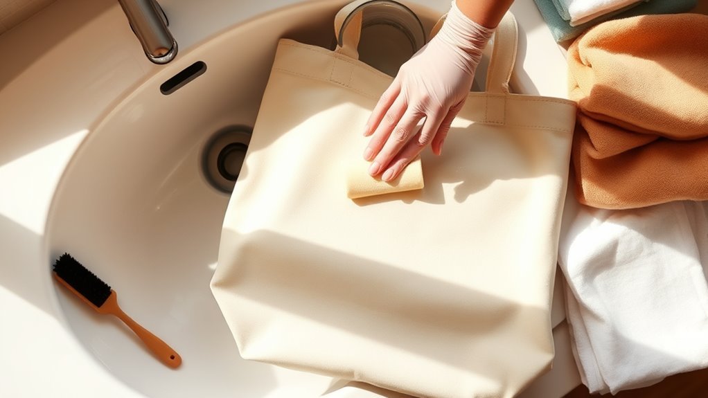 cleaning coated canvas safely