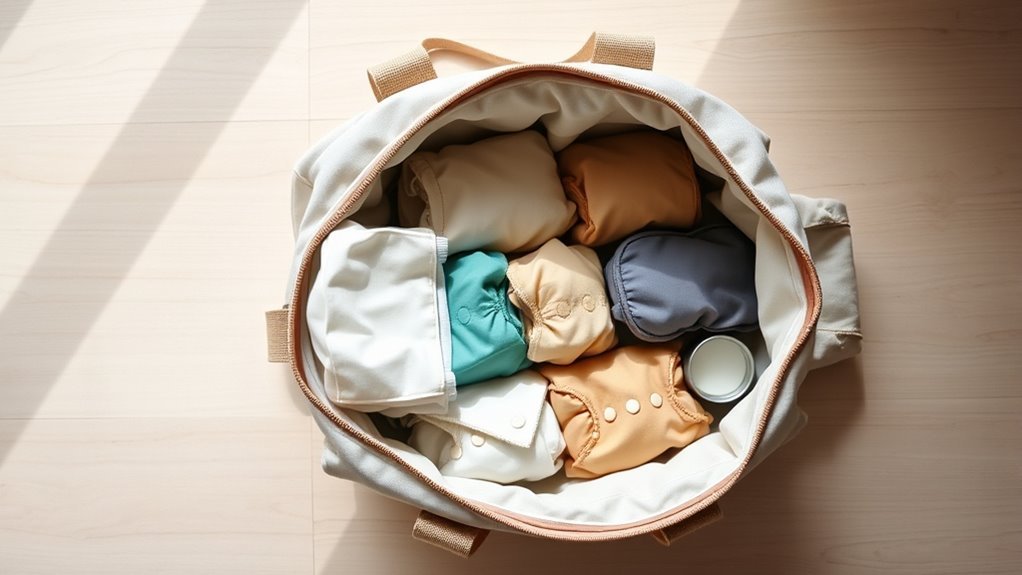 cloth diapering travel essentials