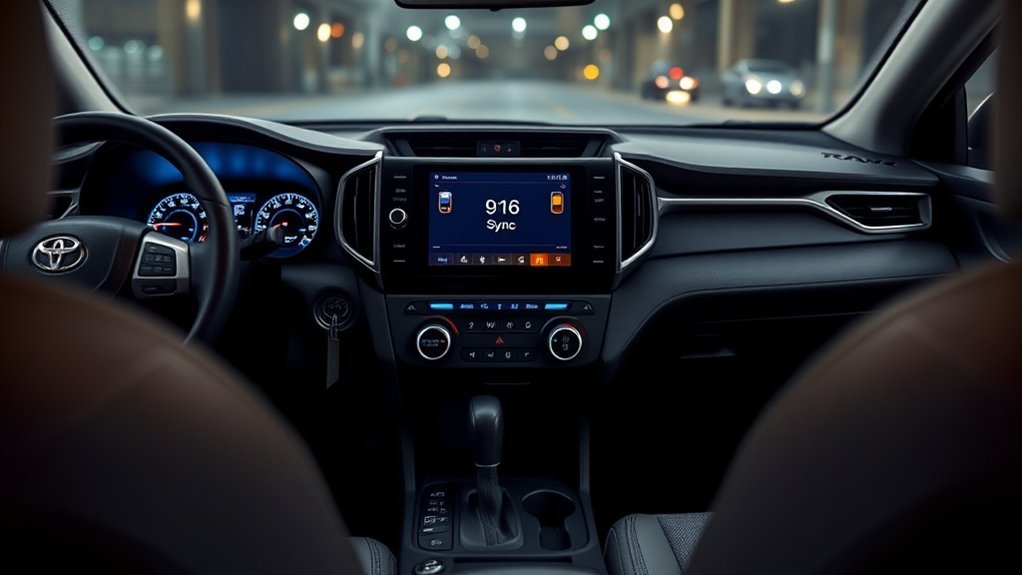 Comfortable Toyota RAV4 Hybrid cabin with dual-zone climate control and synced temperature settings