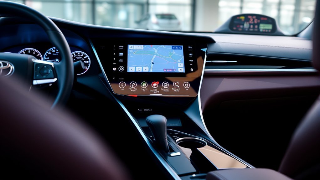 Customizable Toyota Camry infotainment features on the center touchscreen