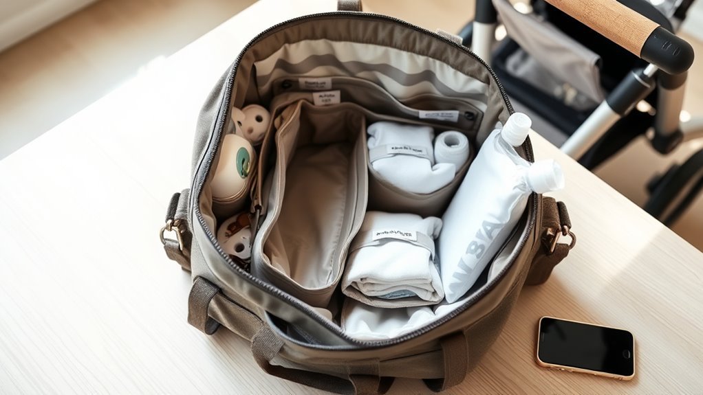 convenient organized diaper essentials