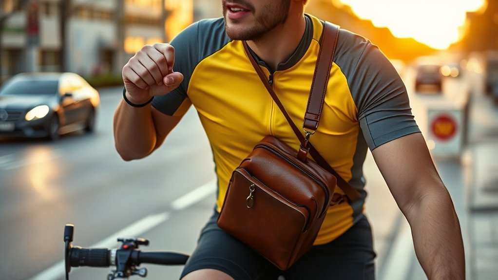 crossbody bag cycling risks