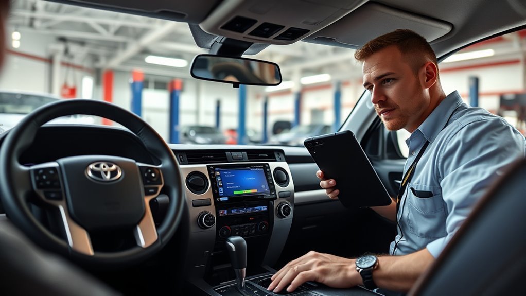 Update Toyota 4Runner Infotainment Software 3 Toyota dealer diagnosing a failed 4Runner infotainment update