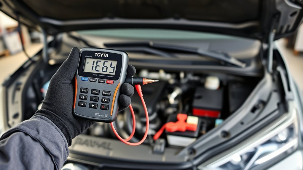 RAV4 Alternator Problems: Diagnose Charging Faults 3 Testing RAV4 alternator charging voltage at the battery with a multimeter