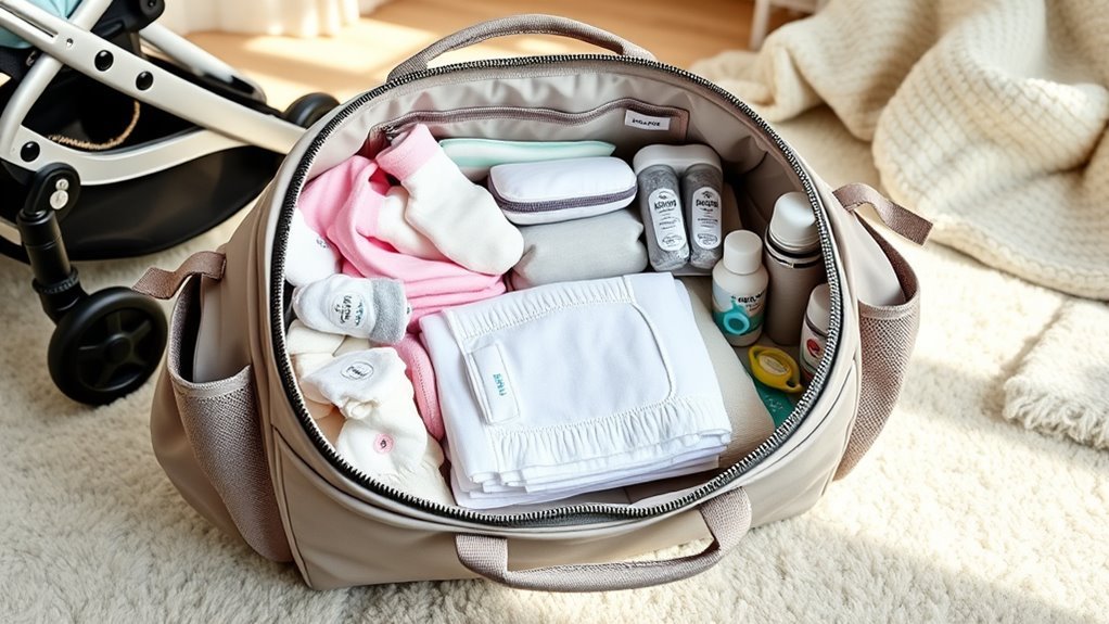 diaper bag compartments and uses