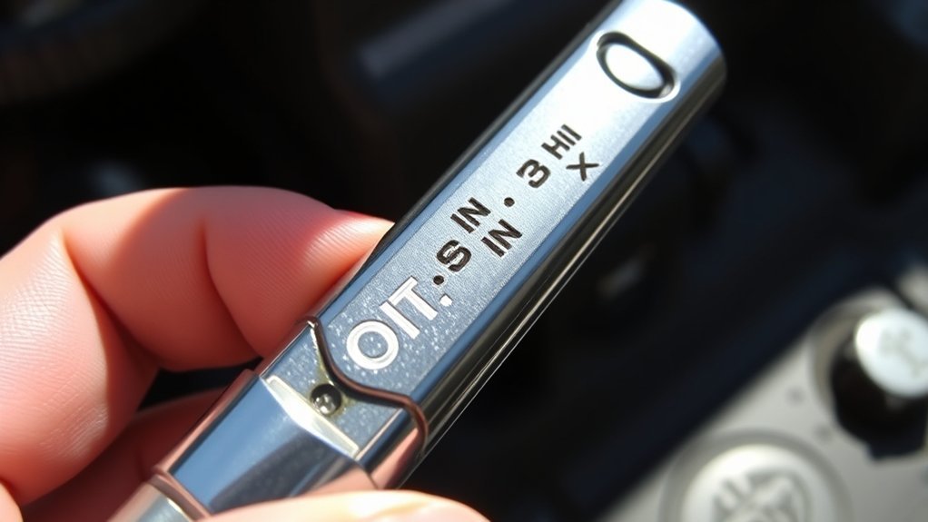 Toyota Tacoma dipstick reading challenges and oil level marks