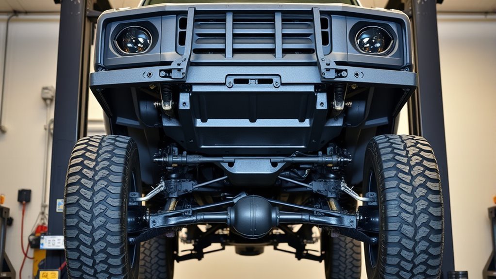 Body-on-frame SUV chassis strength for towing and off-road driving