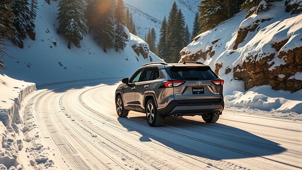 Toyota RAV4 Dynamic Torque Control AWD system showing front and rear torque distribution