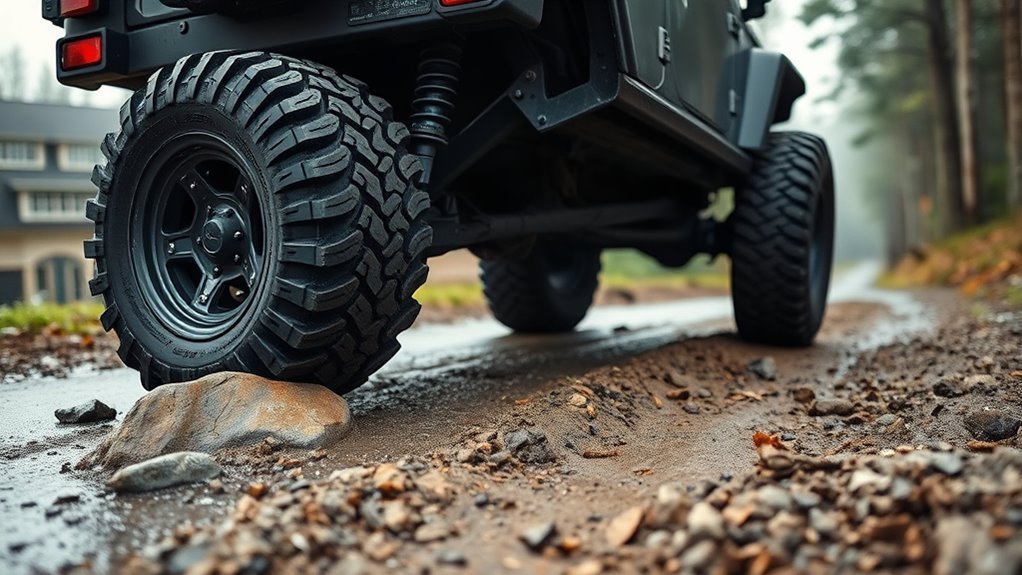 driver engaging a differential locker for low-speed off-road traction