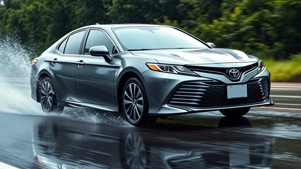 Toyota Camry AWD enhancing control in rain snow and daily driving