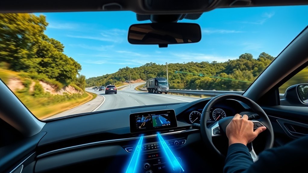 Lane Keeping Assist vs Lane Tracing Assist: Toyota Guide 3 Driver using lane assistance technology for safer highway driving