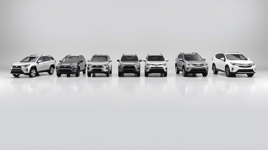 Toyota RAV4 Generations Guide: 1996–2026 Years 2 Toyota RAV4 generations showing the SUV evolving from a compact crossover into a modern electrified family SUV