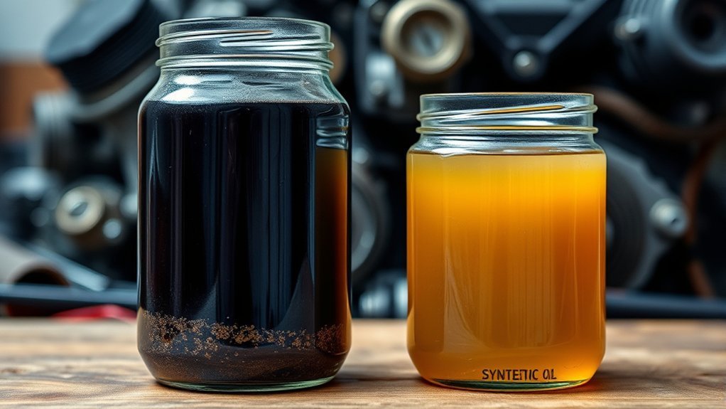 conventional oil requiring more frequent changes under severe driving conditions