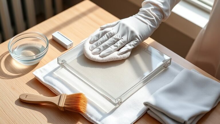 gentle cleaning for acrylic