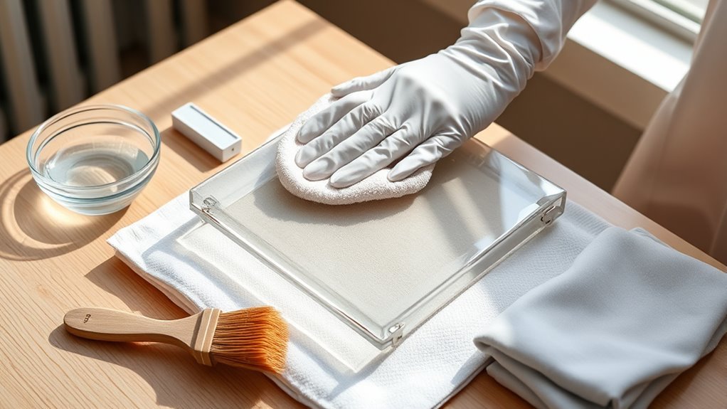 gentle cleaning for acrylic