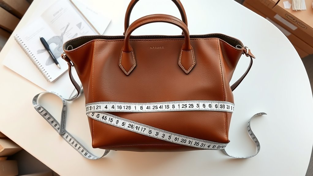 handbag measurements for lifestyle