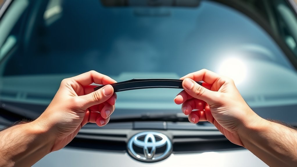 Toyota Camry wiper insert orientation and replacement fit check