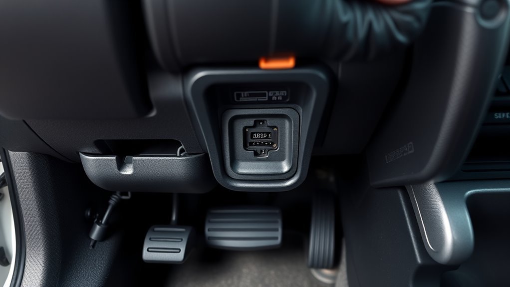 Locating a hidden OBD2 port under a vehicle dashboard access panel