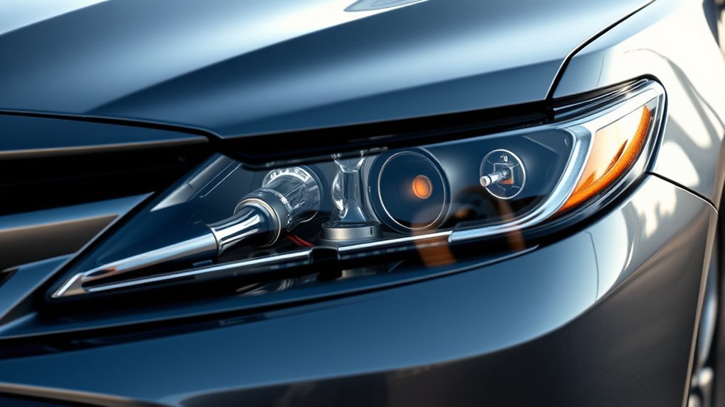 Toyota Camry Headlight Bulb Replacement: DIY Guide 3 Locating the Toyota Camry high-beam bulb behind the headlight assembly