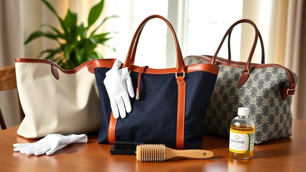 How to Care for Bags With Leather Trim and Fabric Bodies 1 maintain leather and fabric