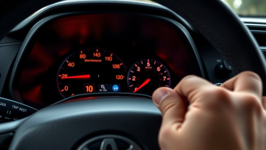 Toyota RAV4 maintenance light reset troubleshooting on the dashboard