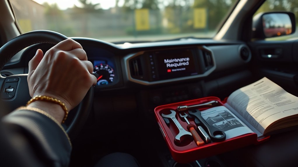 Troubleshooting steps for a Toyota Tacoma maintenance light that remains on