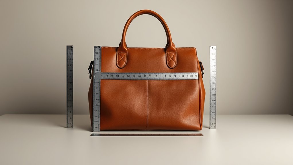measuring handbag dimensions accurately