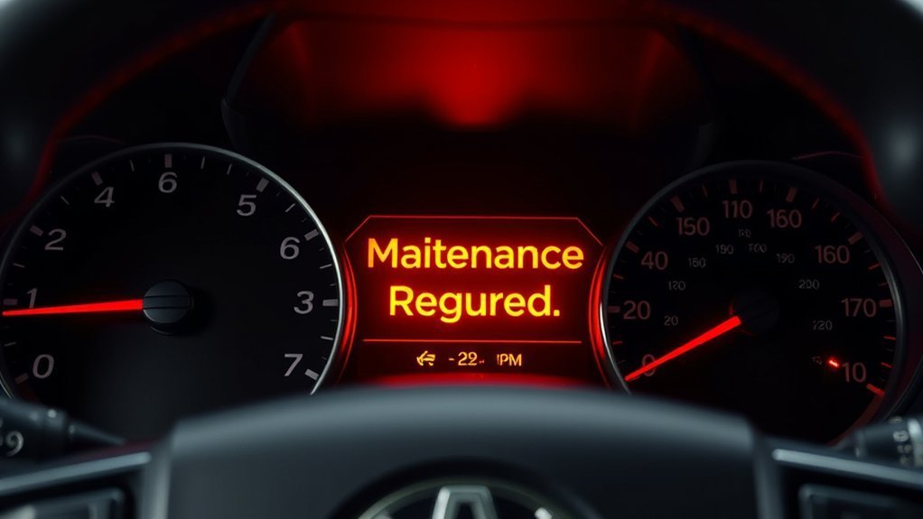 Driver monitoring the Toyota Tacoma maintenance light promptly