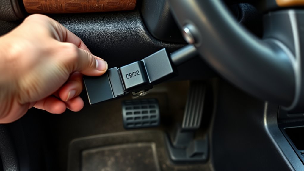 Troubleshooting an OBD2 scanner connection at a vehicle diagnostic port