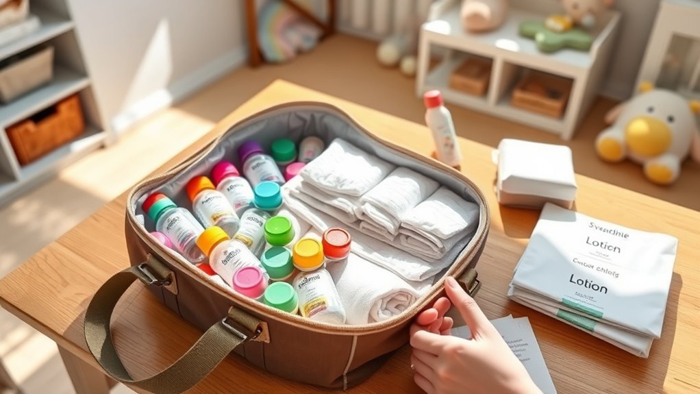 How to Pack a Diaper Bag for Daycare and Label Supplies 1 organized daycare diaper packing