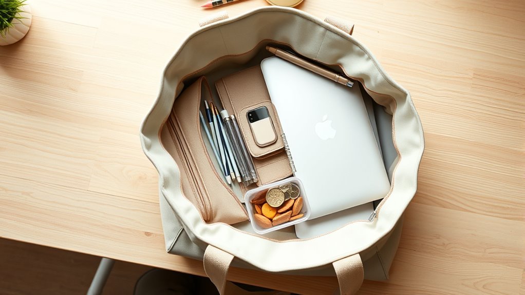 How to Pack a Tote Bag for Work Without Mixing Essentials 1 organized tote bag essentials