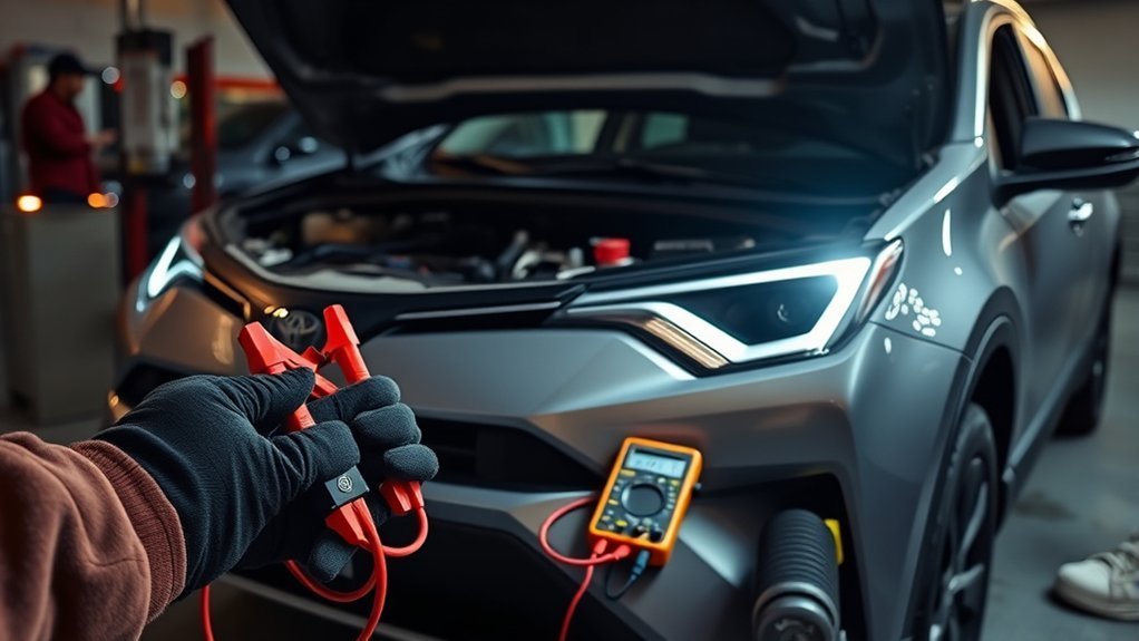 RAV4 no-crank troubleshooting checklist with battery, key, gear selector, starter and fuse checks