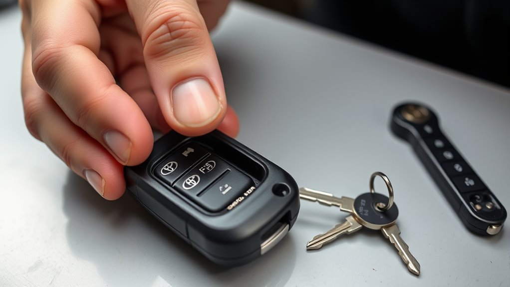 Reassembling Toyota RAV4 key fob and returning the mechanical key