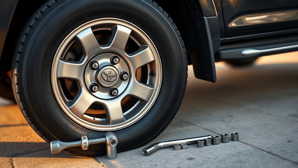 Re-checking 4Runner lug nut torque with a torque wrench after a tire rotation