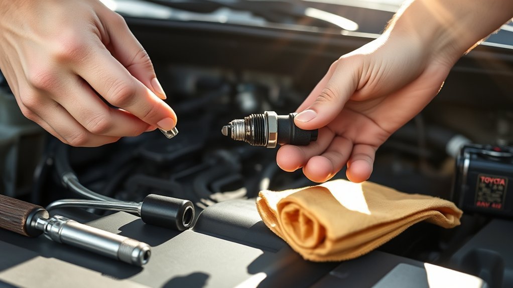 Regular Toyota RAV4 spark plug inspection and maintenance