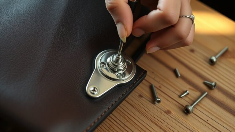 repair handbag turn lock