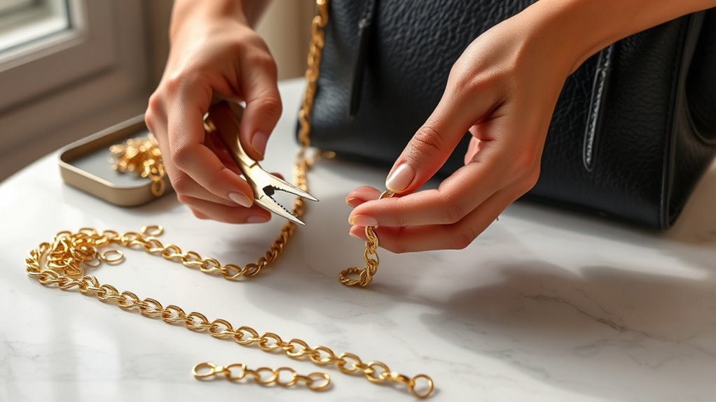 repair purse chain safely