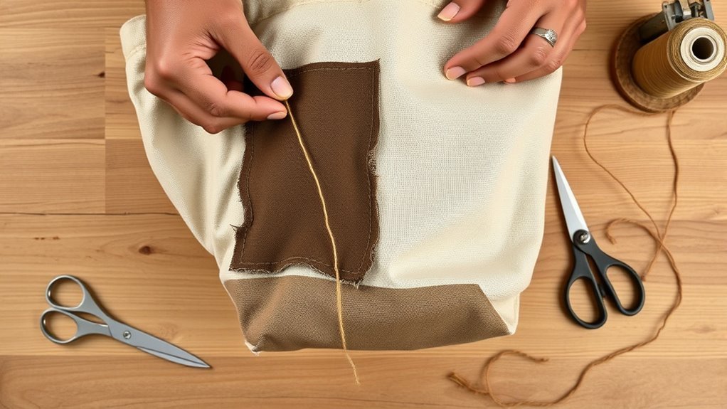 How to Patch a Canvas Tote Bag With a Durable Fabric Repair 2 repairing a canvas tote