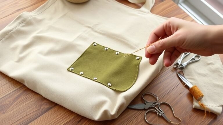 repairing a canvas tote