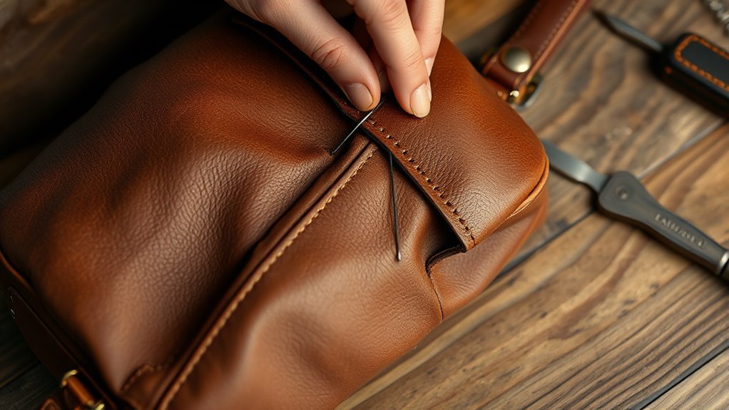 repairing leather bag damage