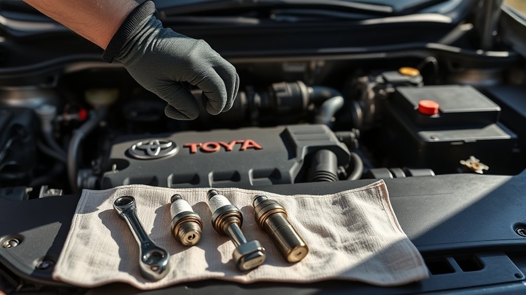 Toyota RAV4 spark plugs being replaced regularly