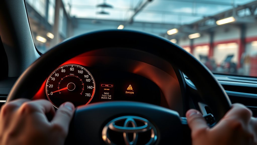 RAV4 driver resetting the maintenance reminder after service
